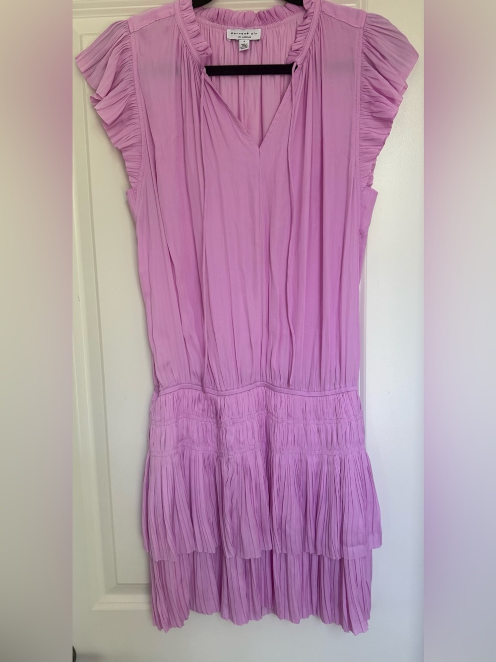 Current Air  Tiered Pleated Midi Dress